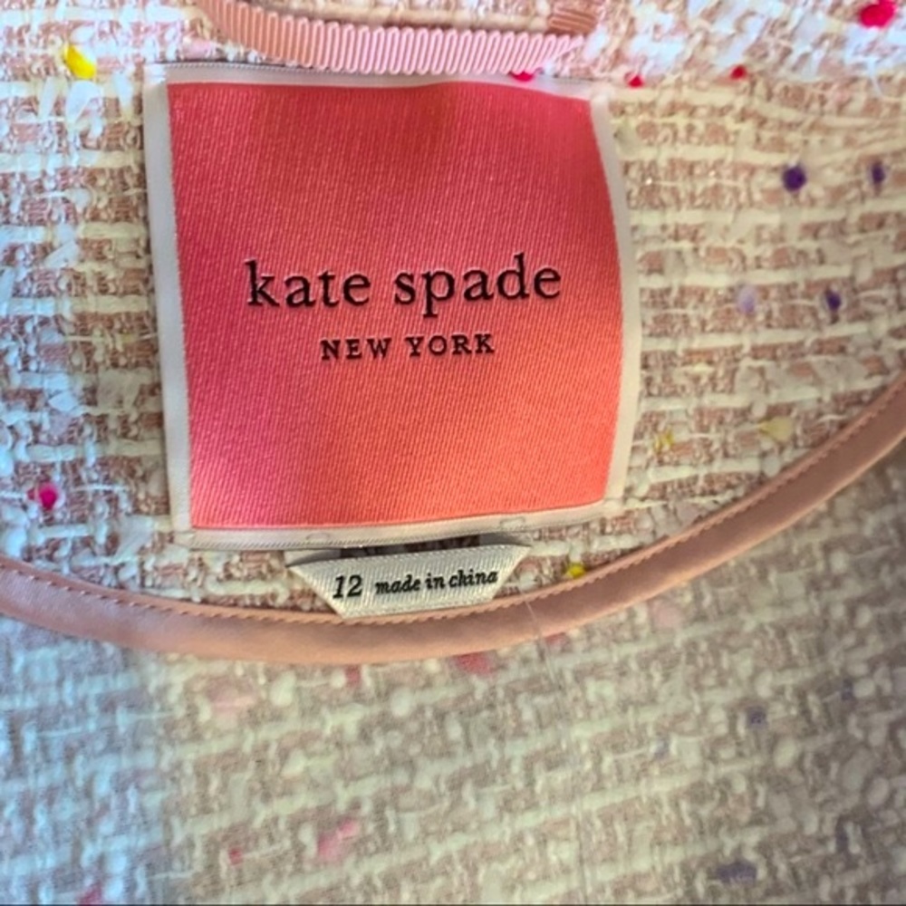 Kate Spade Tweed Coat - pink multi colored - oumu1205 / NWT - Picture 10 of 13